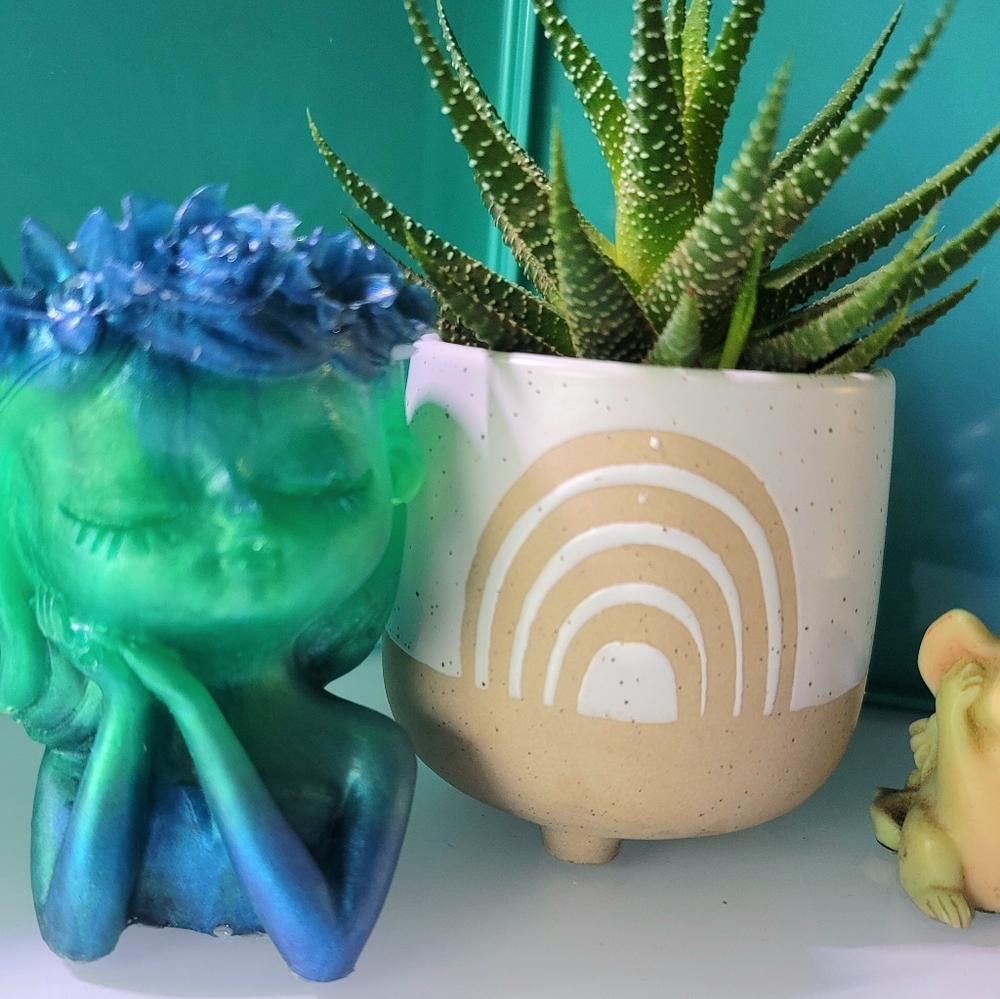 Peaceful Lady Desktop Succulent Planter